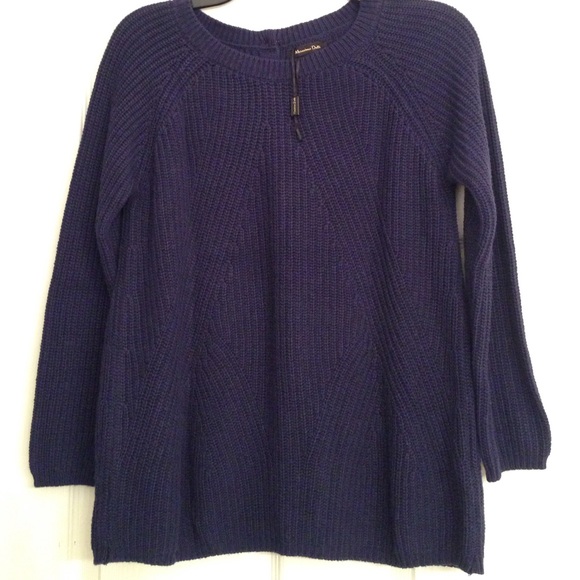 MASSIMO DUTTI BUTTON BACK COTTON CASHMERE SWEATER - Picture 4 of 10